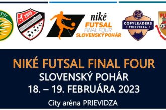 Niké Futsal Final Four Slovenského pohára bude hostiť v dňoch 18. - 19.februára City aréna v Prievidzi