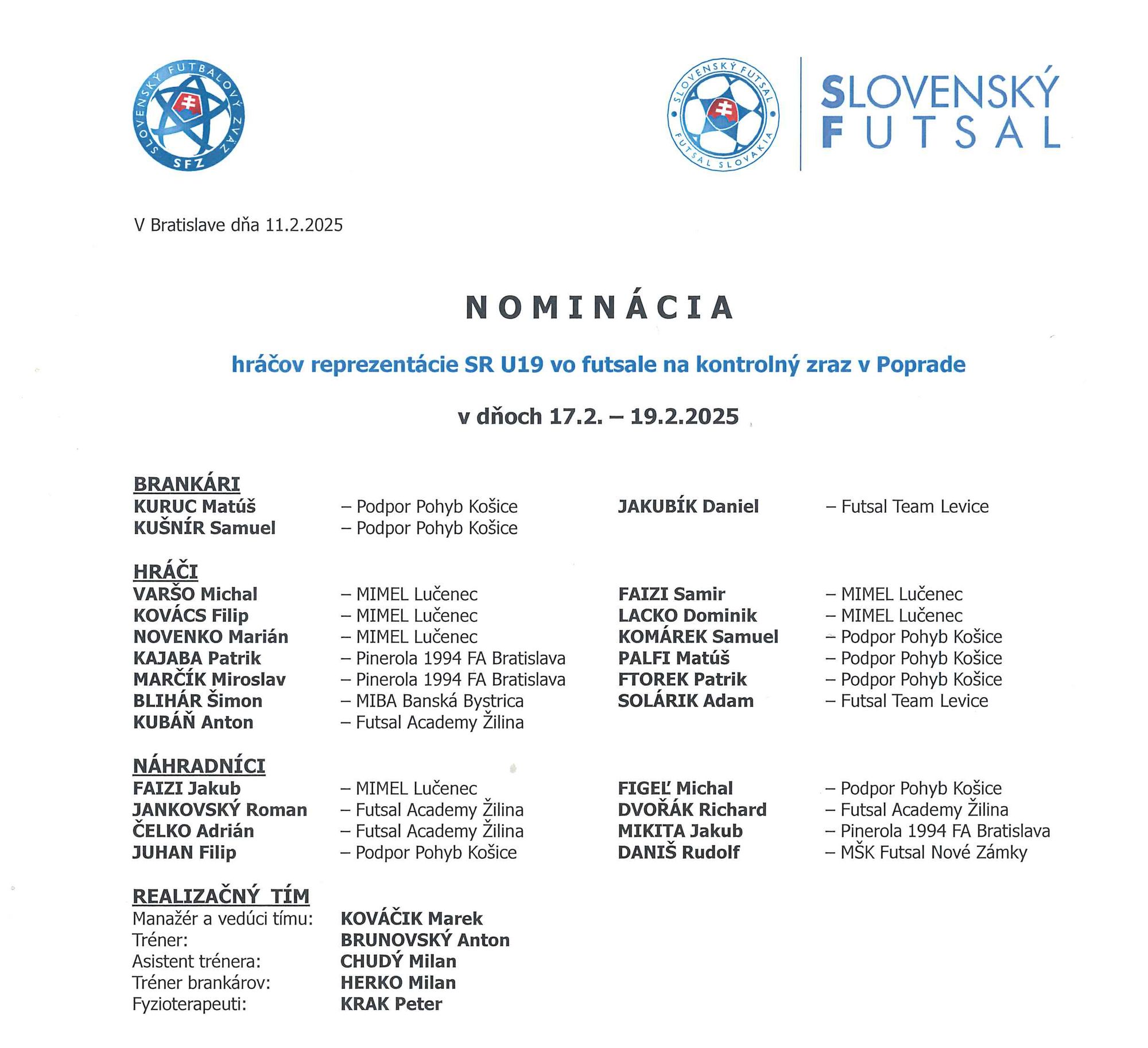 Nominačný list U19 - kontrolný zraz Poprad február 2025.jpg