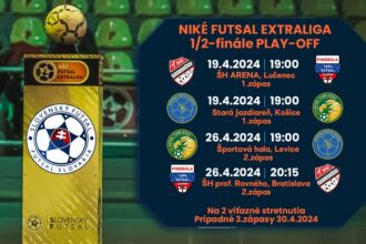 Štartuje semifinálová séria play-off Niké Futsal Extraligy zápasmi v Lučenci a Košiciach