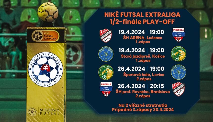 Štartuje semifinálová séria play-off Niké Futsal Extraligy zápasmi v Lučenci a Košiciach